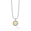 Our Signature Caviar sterling silver and 18K gold Pisces charm finished on a sterling silver ball chain necklace. This zodiac charm represents birthdays from February 19 to March 20.
