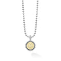 Our Signature Caviar sterling silver and 18K gold Libra charm finished on a sterling silver ball chain necklace. This zodiac charm represents birthdays from September 23 to October 22.