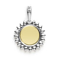A Signature Caviar sterling silver and 18K gold sun charm. Charm can only be paired with chains 04-80756-ML, 04-80549-ML, 04-80946-ML or 04-10534-ML. Chain sold separately.