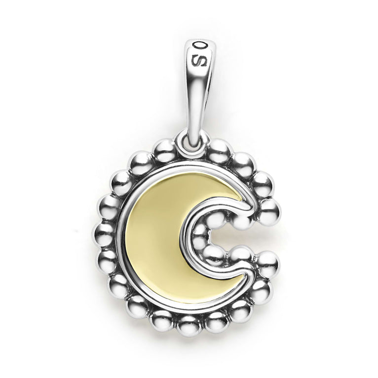 A Signature Caviar sterling silver and 18K gold crescent charm. Charm can only be paired with chains 04-80756-ML, 04-80549-ML, 04-80946-ML or 04-10534-ML. Chain sold separately.