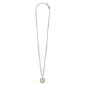 Signature Caviar O Initial Diamond Charm Necklace featuring sterling silver and 18K gold with a diamond-accented O pendant on a caviar beaded chain.