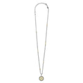 Signature Caviar S Initial Diamond Charm Necklace with sterling silver and 18K gold, featuring a crystal-accented S pendant on a caviar beaded chain.