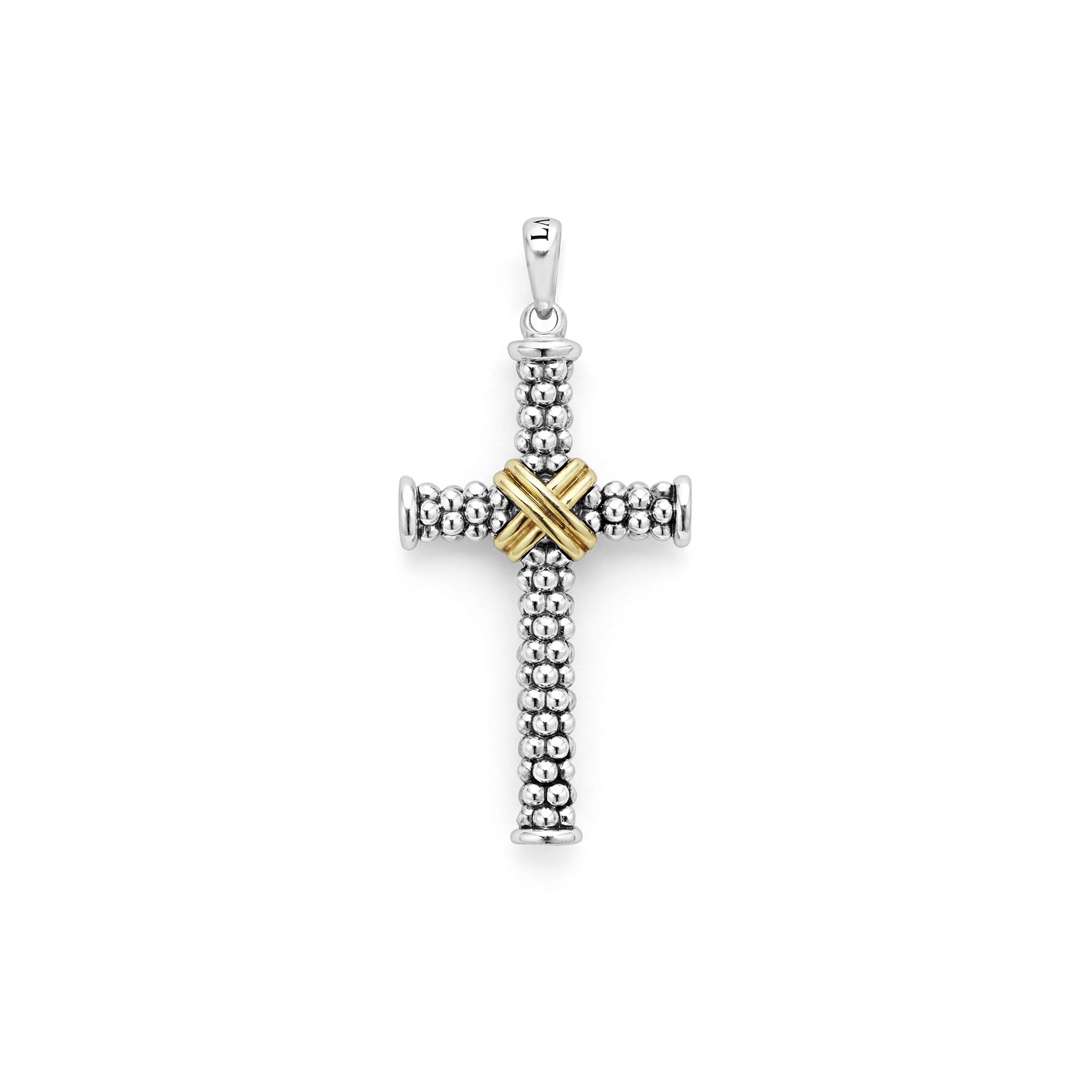 Anthem Large Two-Tone Diamond Cross Amulet