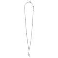 Rare Wonders Petite Silver Karat Pendant Necklace features a sterling silver chain with Caviar beading and a textured bunny charm, showcasing LAGOS' craftsmanship.