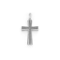 Signature Caviar beading accentuated by smooth sterling silver form this cross amulet.