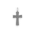 Signature Caviar beads accentuated by highly polished sterling silver form this cross amulet.