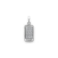 Diamonds accented by sterling silver Caviar beading forms this statement tag amulet. LAGOS diamonds are the highest quality natural stone.