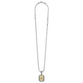 Signature Caviar Octagon Diamond A Initial Charm Necklace