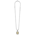 Signature Caviar Octagon Diamond B Initial Charm Necklace