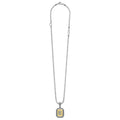 Signature Caviar Octagon Diamond E Initial Charm Necklace