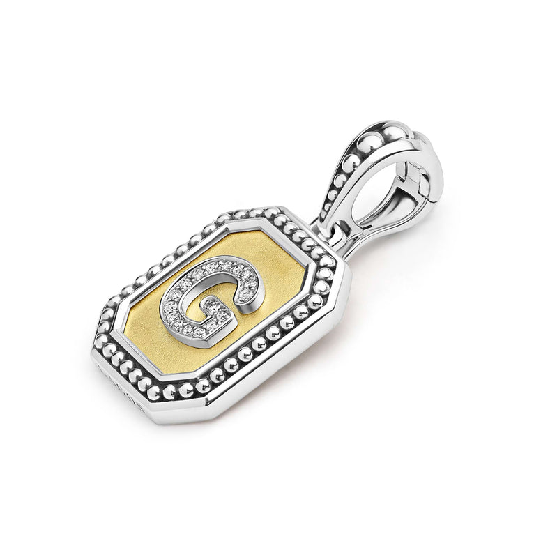Signature Caviar Octagon Diamond G Initial Charm