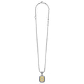 Signature Caviar Octagon Diamond I Initial Charm Necklace