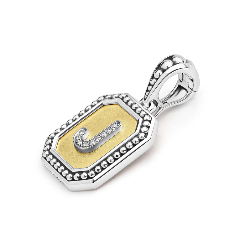 Signature Caviar Octagon Diamond J Initial Charm