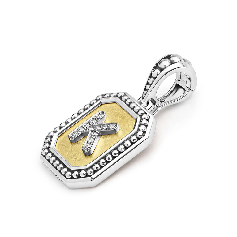 Signature Caviar Octagon Diamond K Initial Charm