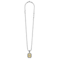 Signature Caviar Octagon Diamond R Initial Charm Necklace