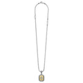 Signature Caviar Octagon Diamond S Initial Charm Necklace