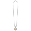 Signature Caviar Octagon Diamond T Initial Charm Necklace