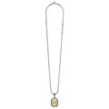 Signature Caviar Octagon Diamond U Initial Charm Necklace