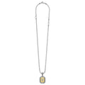 Signature Caviar Octagon Diamond X Initial Charm Necklace