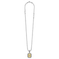 Signature Caviar Octagon Diamond Y Initial Charm Necklace