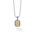 Our Signature Caviar sterling silver and 18K gold octagon initial 'Z' charm accented with diamonds finished on a sterling silver ball chain necklace. LAGOS diamonds are the highest quality natural stones.