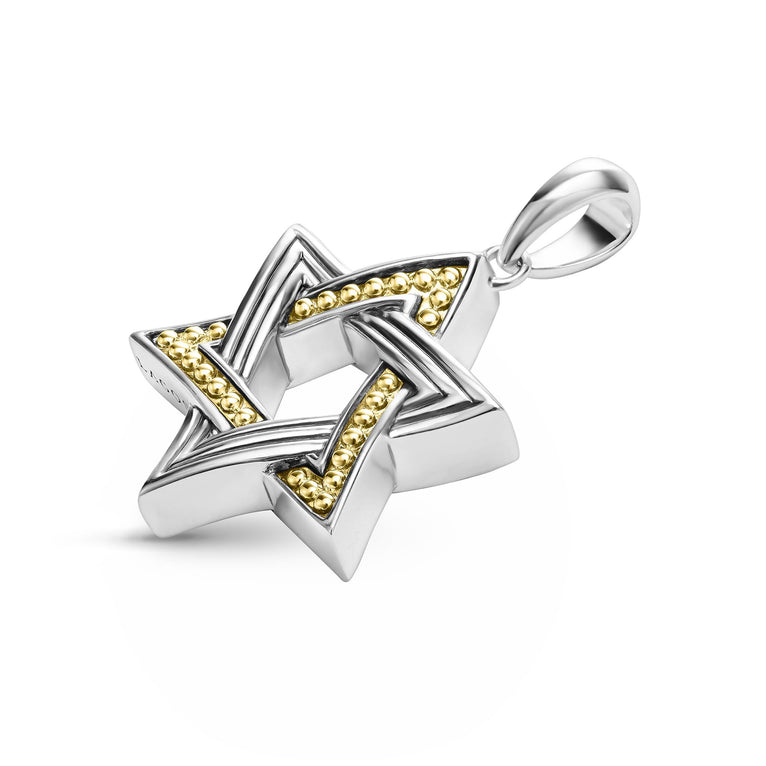 Anthem Medium Two-Tone Star of David Amulet