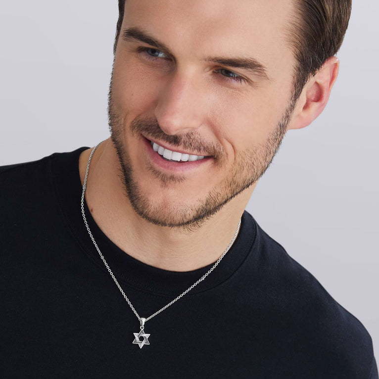 Anthem Small Silver Star of David Amulet Necklace