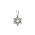 18K gold and sterling silver form this intricate Star of David amulet. Wear it proudly as a symbol of faith, style, and tradition.