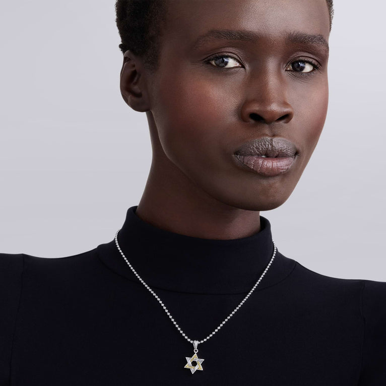 Anthem Small Two-Tone Star of David Amulet