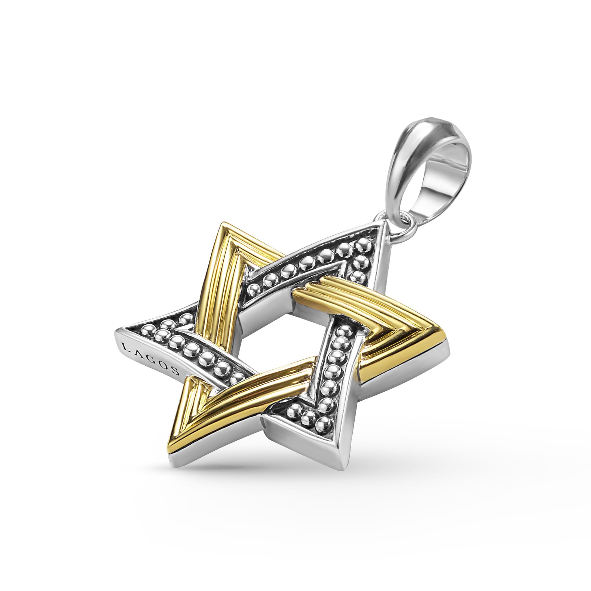 Anthem Medium Two-Tone Star of David Amulet
