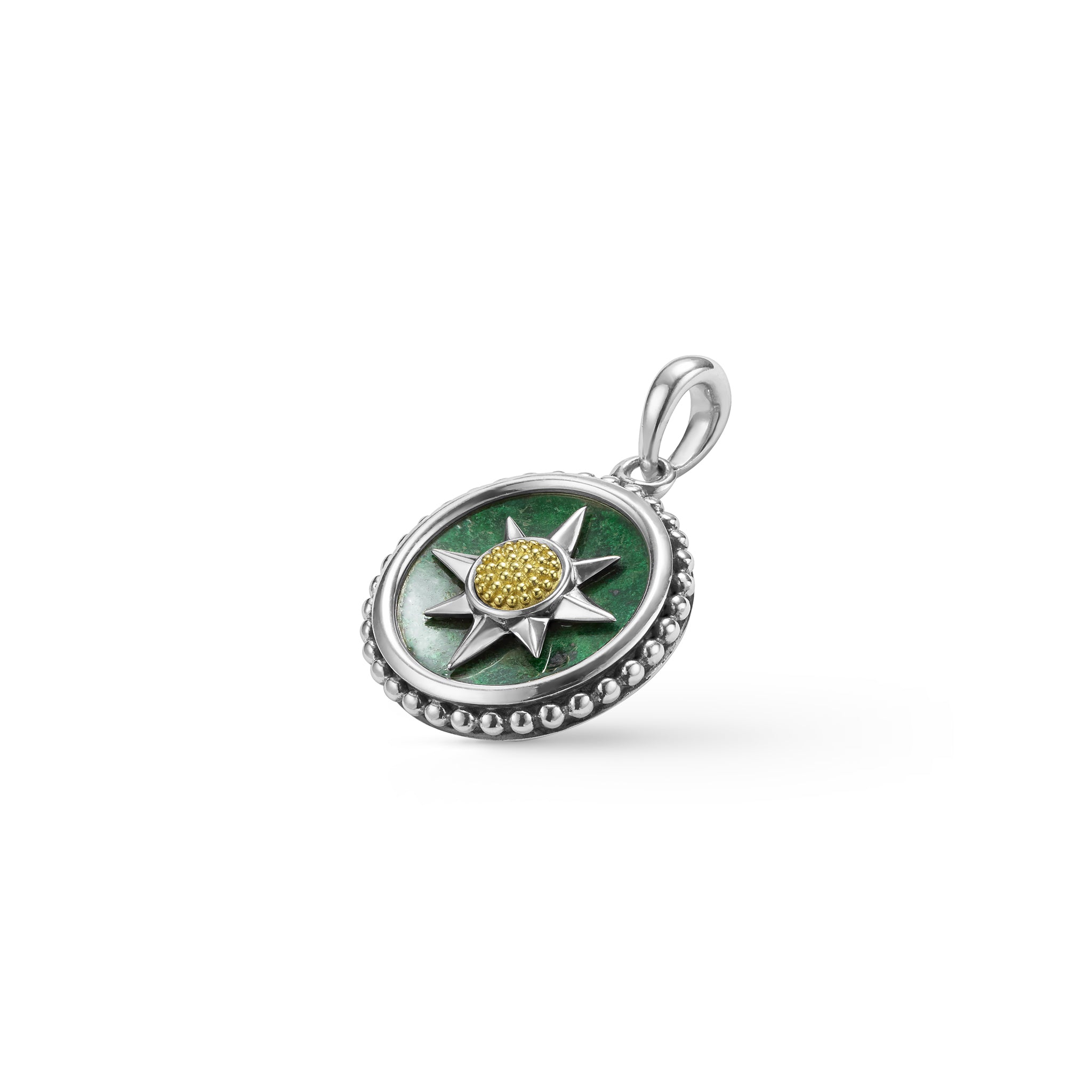 Anthem Small Two-Tone Jade Circle Burst Amulet