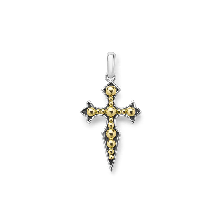 Two-Tone Medieval Amulet featuring 18K gold beading details 