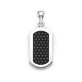 Matte Ceramic Beaded Tag Amulet with Caviar Beading