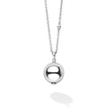Silver bead pendant on sterling silver chain