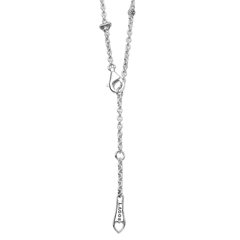 Clasp on Sterling Silver Moon & Star Pendant Necklace