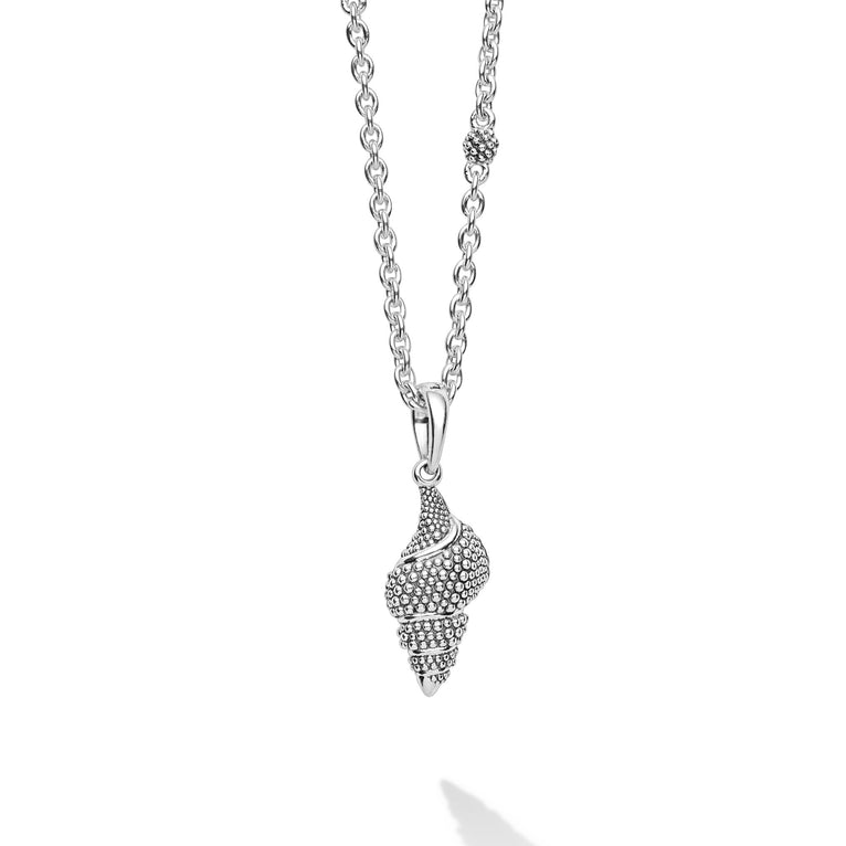 Sterling Silver Mini Seashell Pendant Necklace