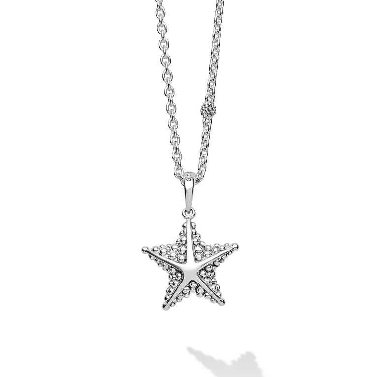 Sterling Silver Mini Starfish Pendant Necklace