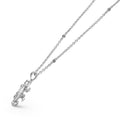 Side View of Sterling Silver Mini Gecko Pendant Necklace