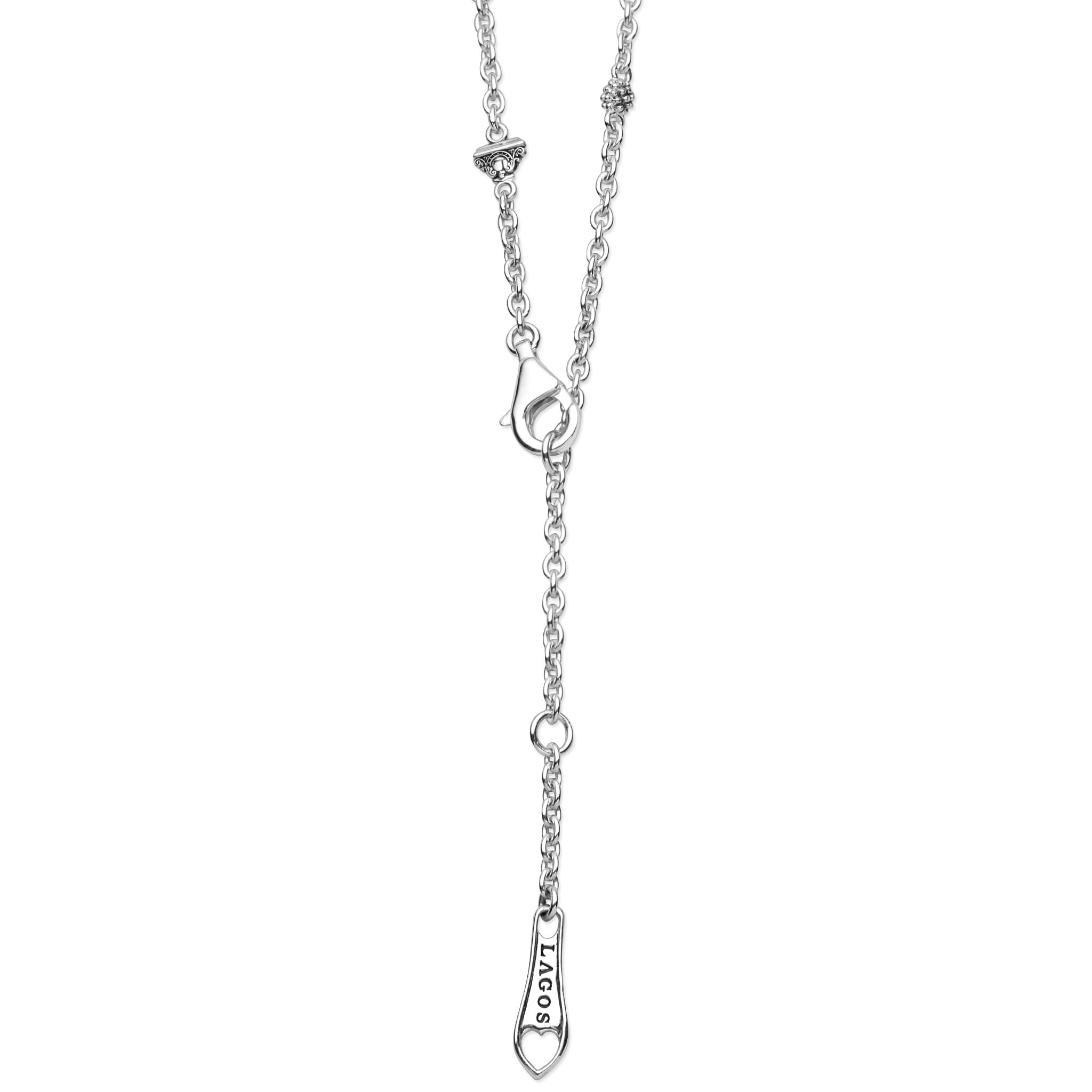 Clasp view of Sterling Silver Mini Sun Pendant Necklace
