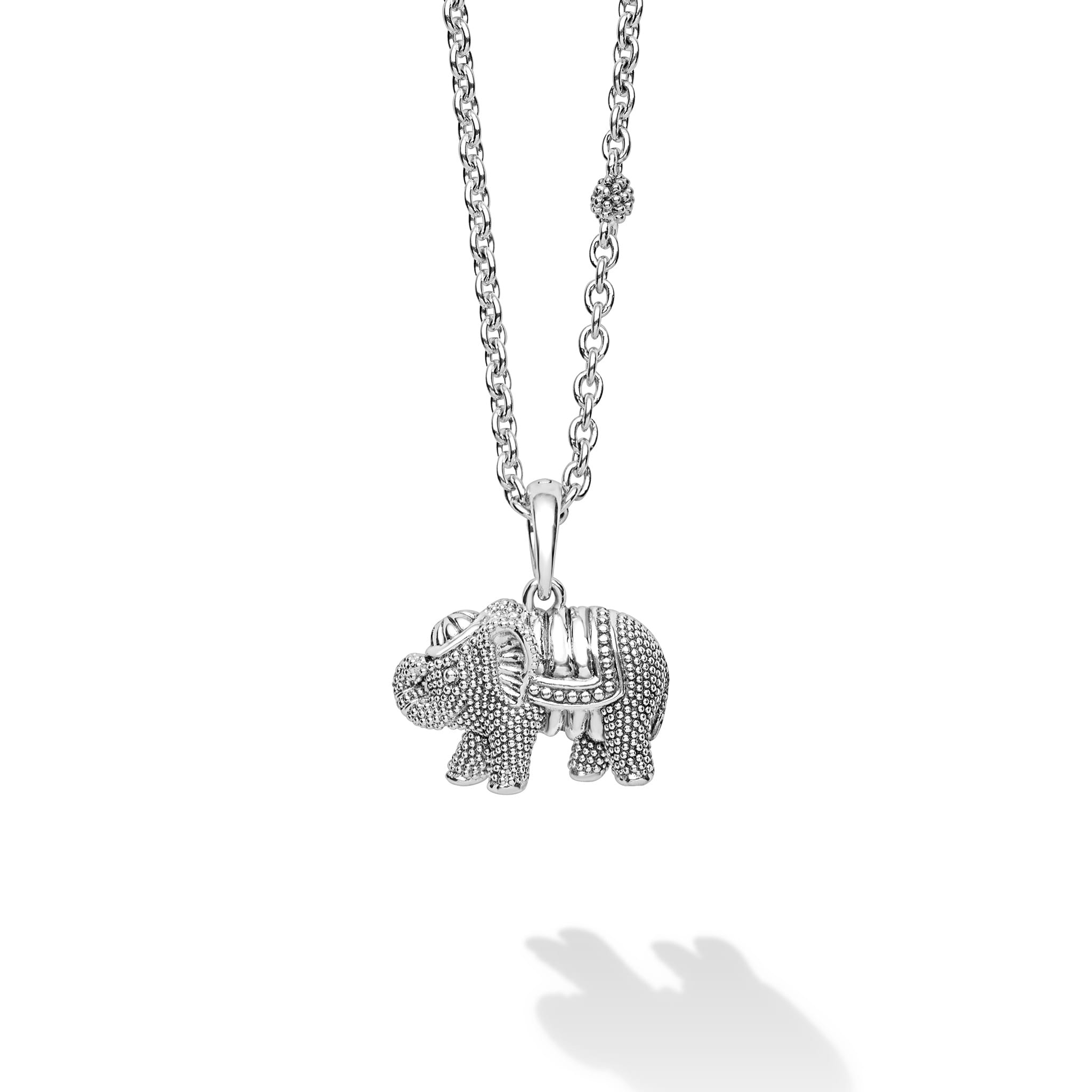 Sterling Silver Mini Elephant Pendant Necklace