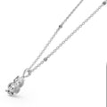 Side view of Sterling Silver Mini Owl Pendant Necklace