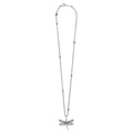 Full view of Sterling Silver Mini Dragon Fly Pendant Necklace