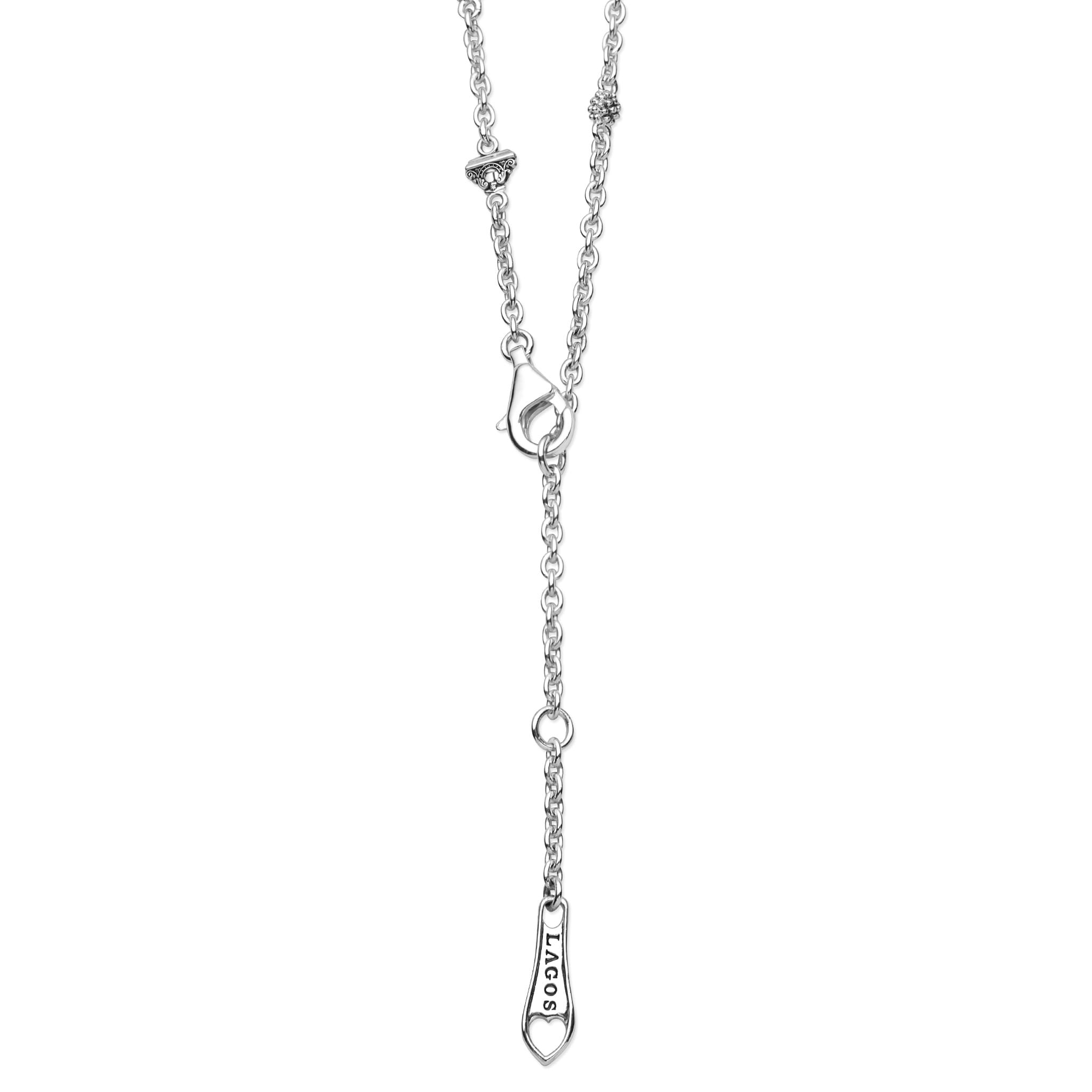 Clasp view of Sterling Silver Mini Dragon Fly Pendant Necklace