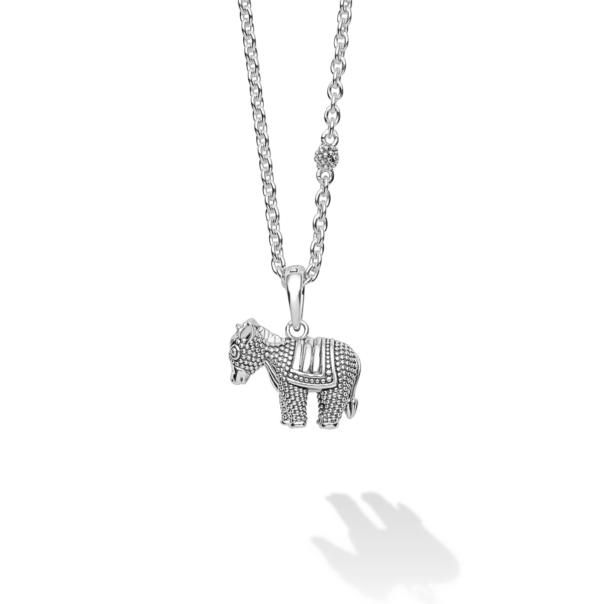 Sterling Silver Mini Donkey Pendant Necklace