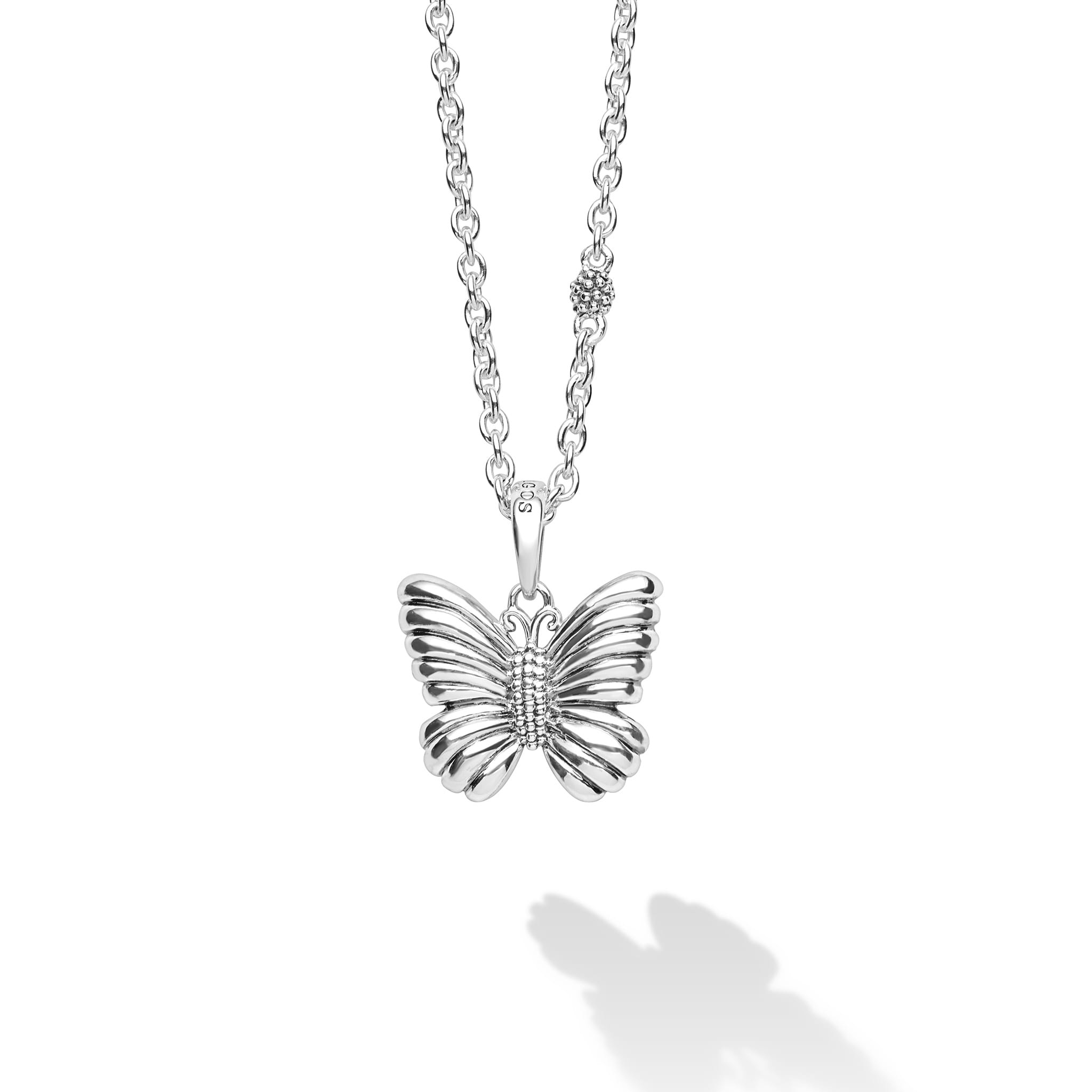 Sterling Silver Mini Butterfly Pendant Necklace