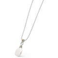 Luna Two-Tone Pearl Caviar Pendant Necklace with an irregular white pearl set in sterling silver and 18K gold accents, featuring signature caviar beading on an adjustable chain.