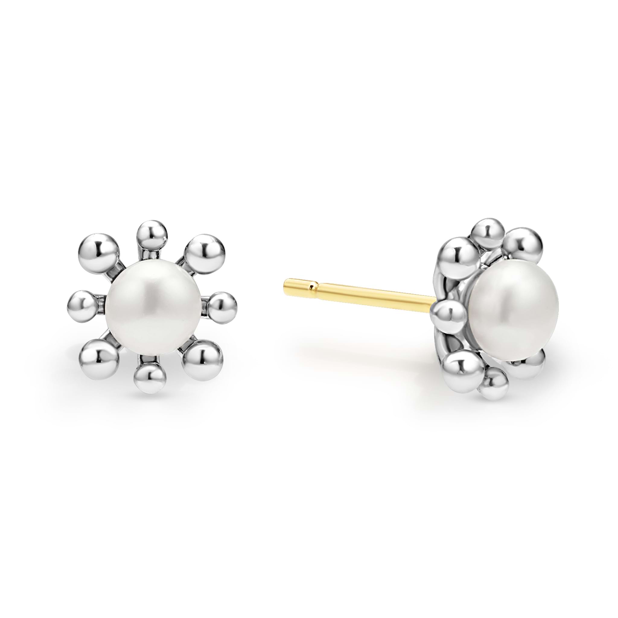 Luna Fleur Pearl Earrings and Pendant Necklace Gift Set