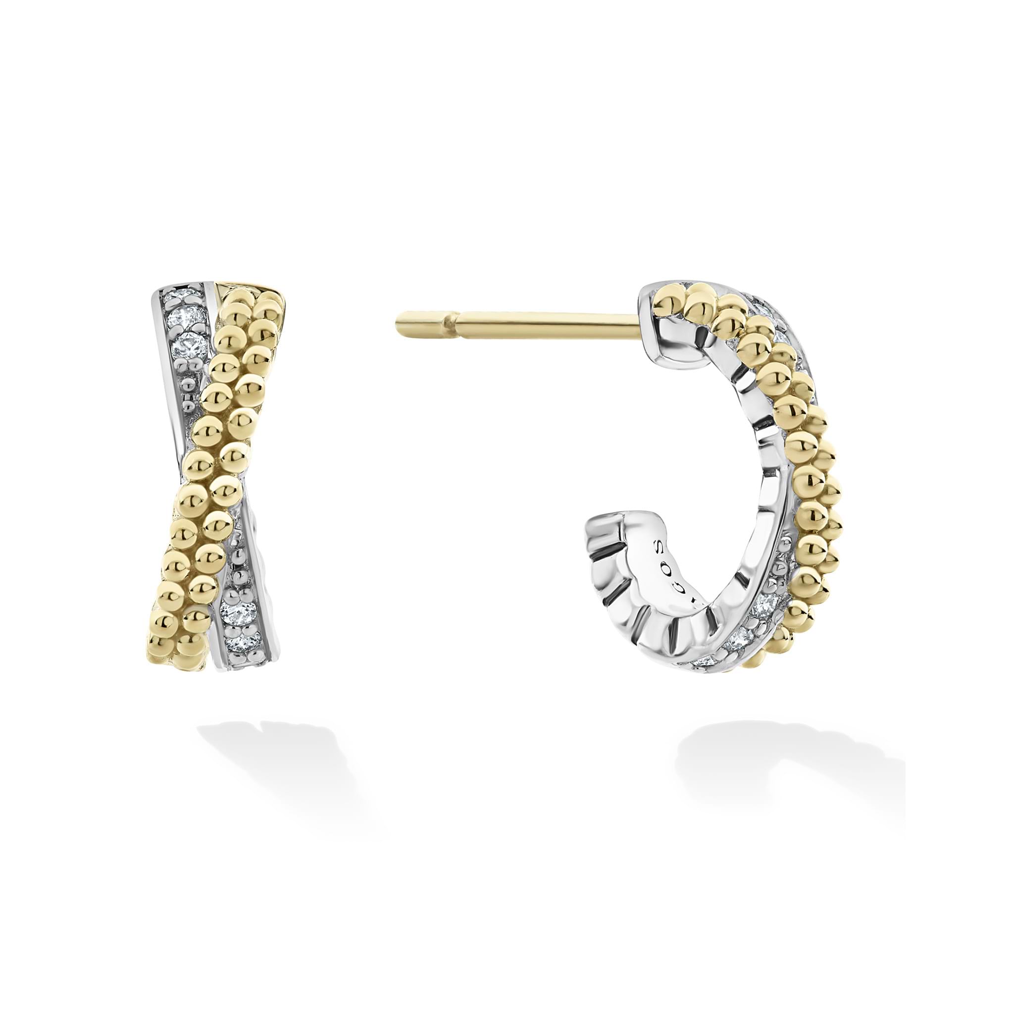 Two-Tone Huggie Earring Gift Set