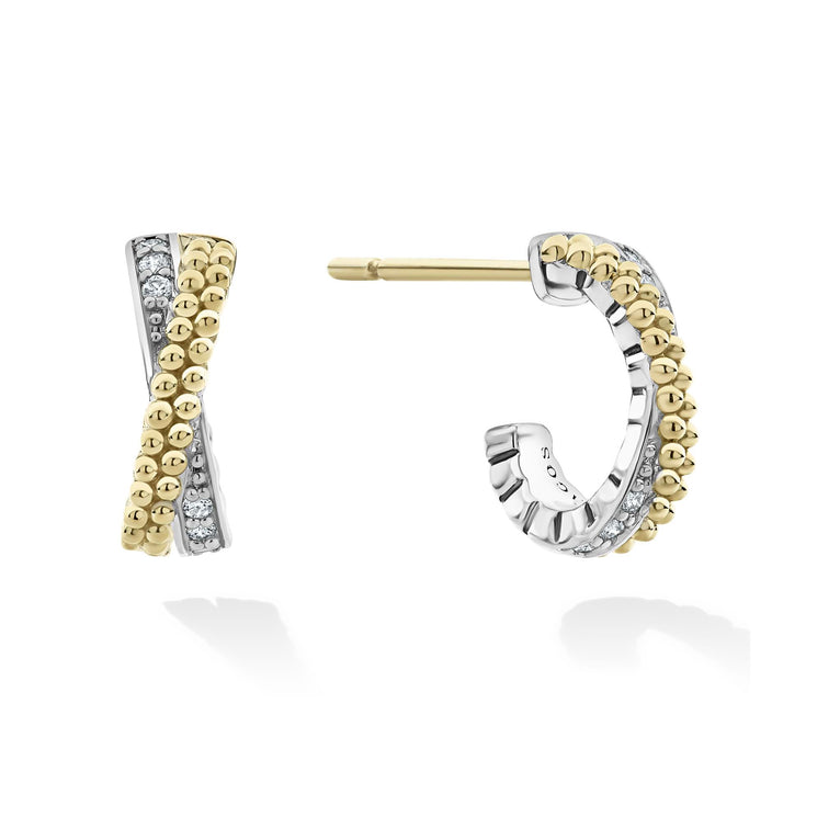 Two-Tone Huggie Earring Gift Set