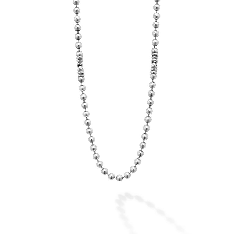 Anthem Sterling Silver Caviar Beaded Chain Gift Set